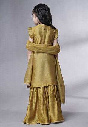 Embroidered Muslin Silk Pakistani Suit in Dusty Green