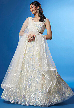 White colour lehenga choli sale