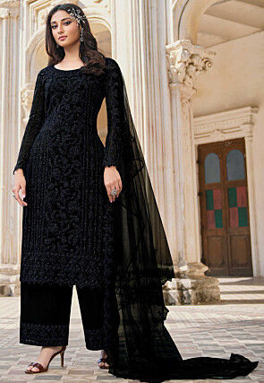salwar kameez black dress pakistani simple
