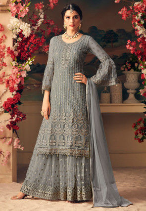 Grey Salwar Suit: Buy Grey Salwar Kameez for Women Online