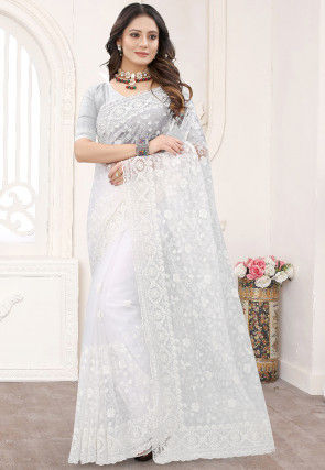 White - Net - Sarees: Buy Latest Indian Sarees Collection Online