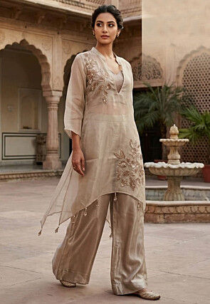 beige dress semi formal Pink Organza Lace Midi Dress – self-portrait-US main image 1