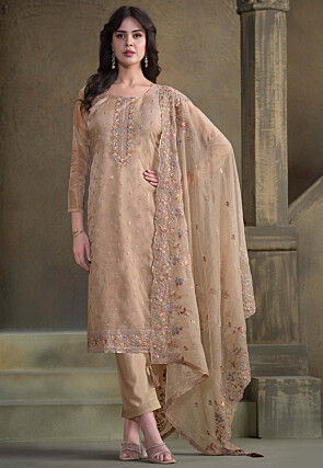 Beige colour salwar suit store