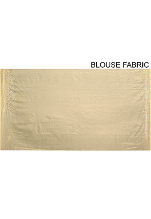 Embroidered Organza Saree in Yellow