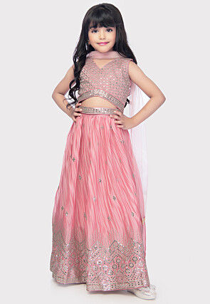 Yashvi Trends Stylish Girls Pink Party Frock Dangri Style (4-5 Years) :  : Clothing & Accessories