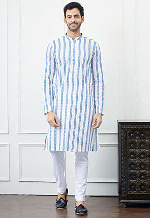 Kurta pajama white clearance design