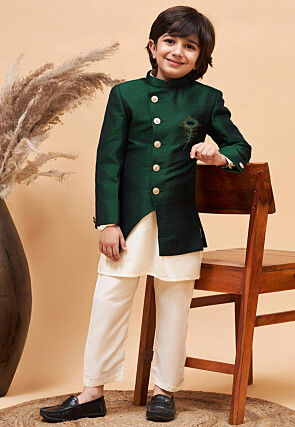 Embroidered Pure Cotton Kurta Set in Cream