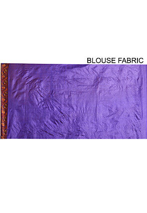 Banarasi Tussar Silk Saree in Violet