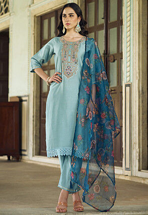 sachin and babi light blue dress AMIRA'S INDIAN ETHNICWEAR main image 0