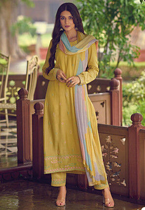 Buy Women Yellow & Beige Rayon Scarf (Set of 2) Online At Best Price 