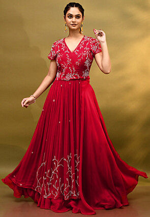 Buy Red Indo Western Dresses Outfits for Women Online in India Utsav Fashion