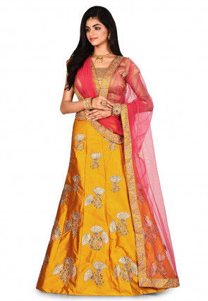 satin ghagra choli
