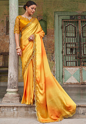 Buy Plain Satin Saree/ Grey Purple Saree/ Designer Saree/ Saree Online in  India - Etsy