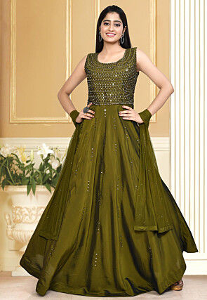 Green Abaya Style Suits & Salwar Kameez: Buy Online | Utsav Fashion