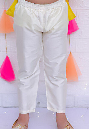 Embroidered Taffeta Silk Sherwani Set in Yellow