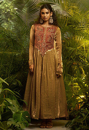 slim fit dress slacks Purple Indo-Western Party Dress with Gold Embroidery & Matching Dupatt