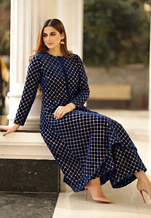 blue velvet indian dress Discover 7 Navy blue velvet dress and pakistani dresses ideas