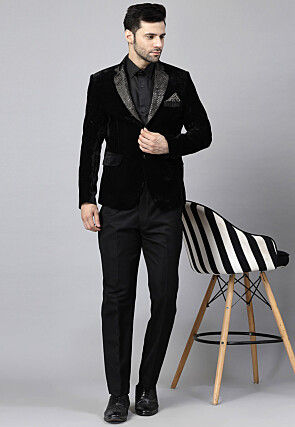 Formal black blazers for mens online