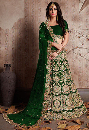 Buy Velvet Lehengas and Velvet Lehenga Choli Designs Online