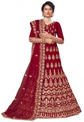 Velvet lehenga deals flipkart