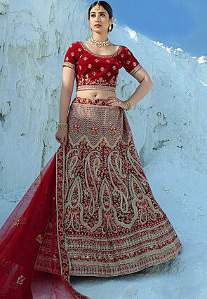 Shop Velvet Fabric Based Lehenga Choli Online At Kreeva