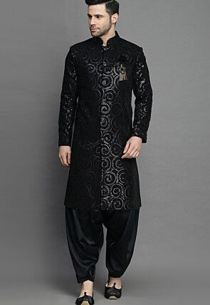 Buy Black Exclusive Readymade Kurta Pajama With Jacket | Kurta Pajama-mncb.edu.vn