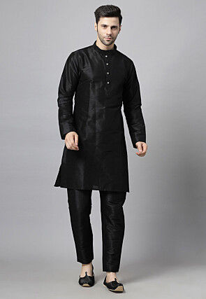 Embroidered Velvet Sherwani in Dark Teal Green and Black