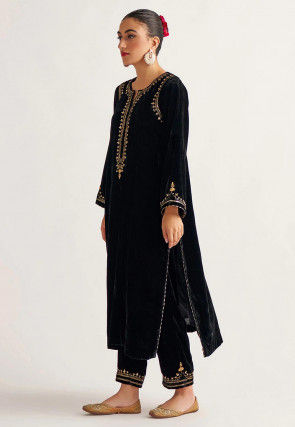 Afsana Amara 2024 Partywear Velvet Designer Dress Online Collection