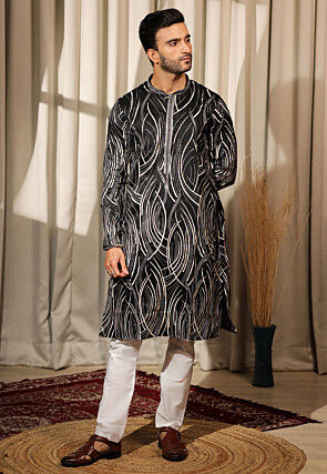 Buy Soniya G Men Sky Blue Sequins Embroidered Kurta Set At Pernia'sPopUpShopMen 2025