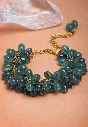 Emerald Beaded Adjustable Bracelet