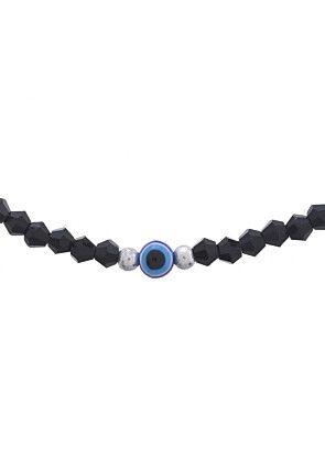Evil Eye Beaded Anklet Pair