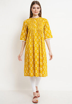 Aks women mustard solid straight deals kurta