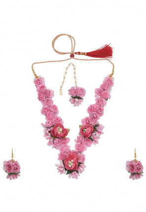 Flower Applique Necklace Set