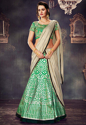 Gorgeous Green Color Lehenga Choli For Wedding Occasion – Joshindia