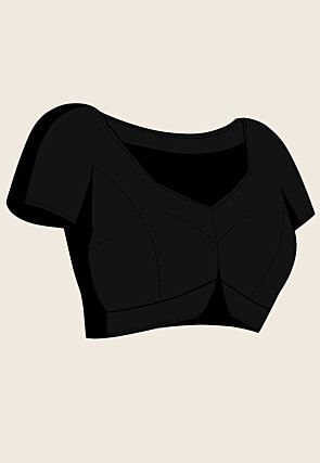 Foil Printed Cotton Saree in Black