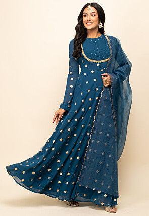 Blue Abaya Style Suits & Salwar Kameez: Buy Online | Utsav Fashion