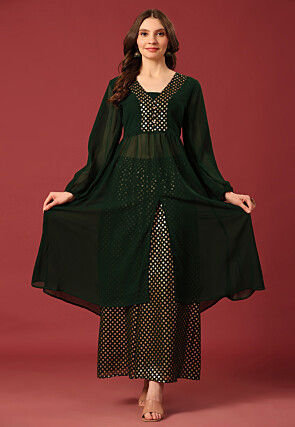 Green - Women - Indo-Western Dresses: Buy Indo-Western Outfits for Women  Online | Utsav Fashion
