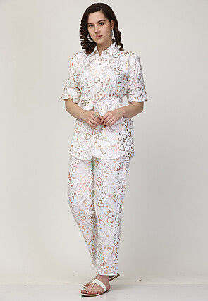 Dream White Embroidered Cotton Kurta For Women Online – Okhaistore