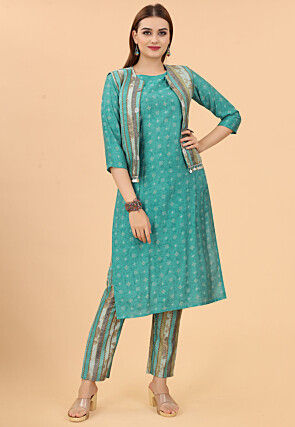 Rayon Kurti Palazzo Set with Jacket at Rs 445/piece | Kurtis in New Delhi |  ID: 20504458691