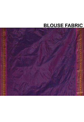 Gadwal Handloom Saree in Navy Blue