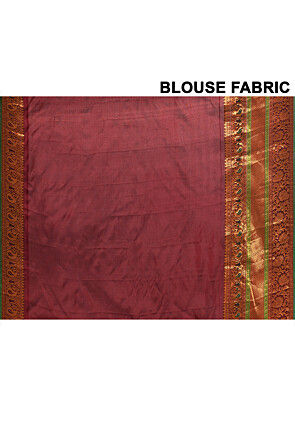 Gadwal Pure Silk Handloom Saree in Blue