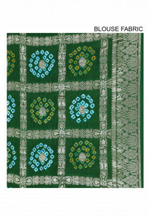 Gharchola Art Silk Saree in Green