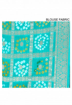 Gharchola Art Silk Saree in Teal Green