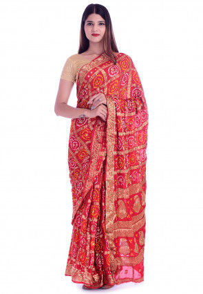 Ghatchola Silk Saree in Red
