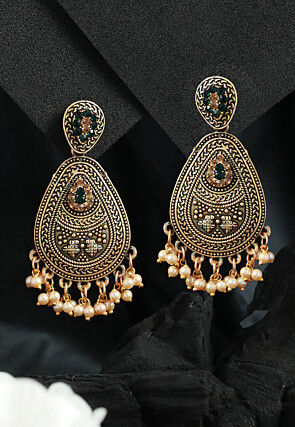 Black Danglers & Droplets: Buy Designer Jewelry Online For Women | Utsav  Fashion