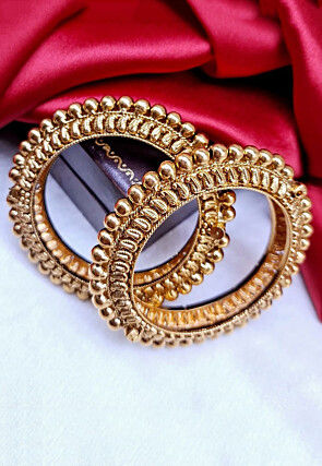 Golden Polished Openable Bangle Pair