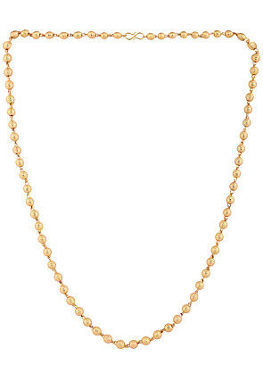 Golden Polished Beaded Neck Chain