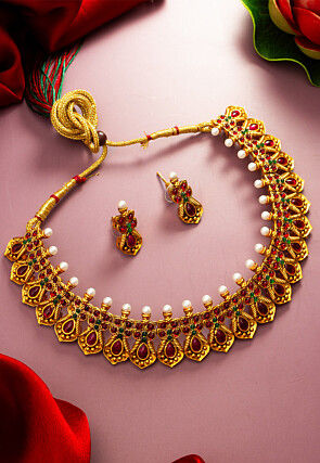 Indian choker necklace online cheap