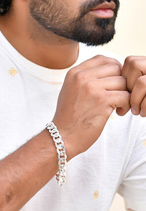 Golden Polished Men Bracelet