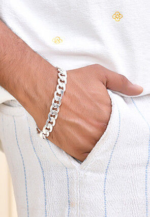Golden Polished Men Bracelet